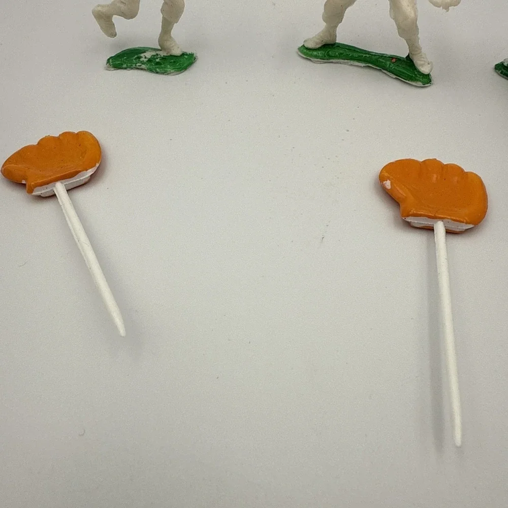 Vintage Baseball Players Cake‎ Topper Figures Made In Hong Kong